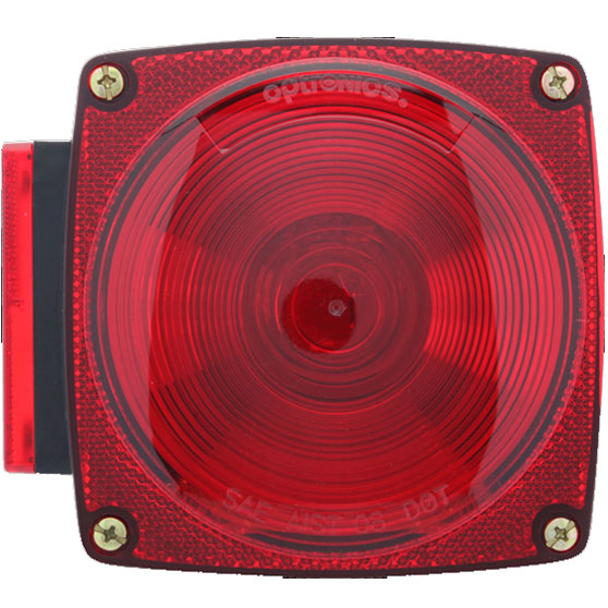 Driver Side Self Grounding Combination Tail Light With License Illuminator