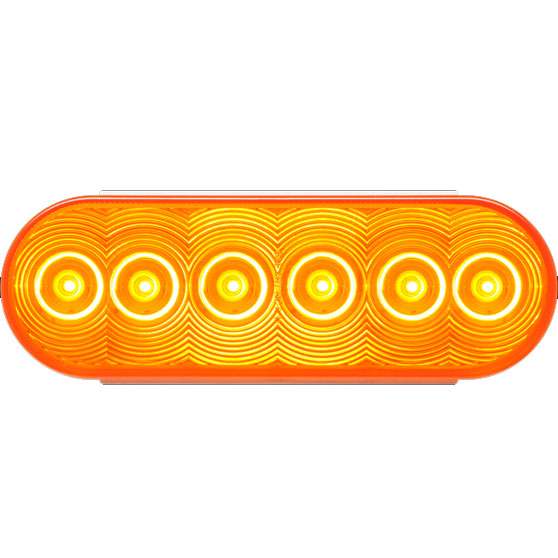6 Inch Oval 6 LED Amber Parking/Rear Turn Signal With PL-3 Connection