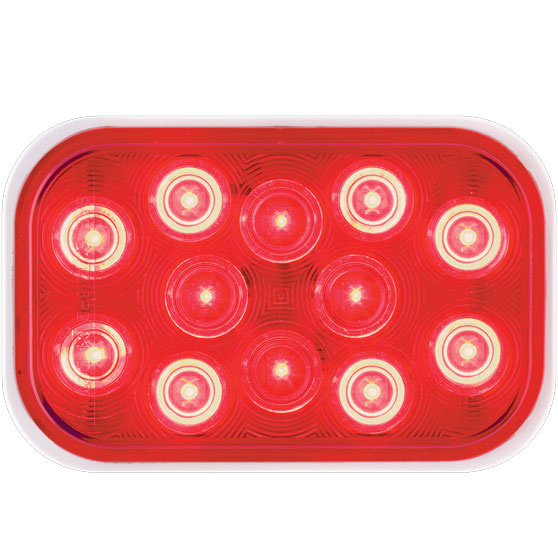 5.25 Inch 12 LED Red Stop/Turn/Tail Light With PL-3 Connection