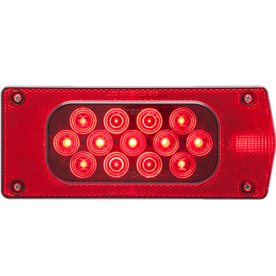 Passenger Side Low Profile 17 LED Red Combination Tail Light