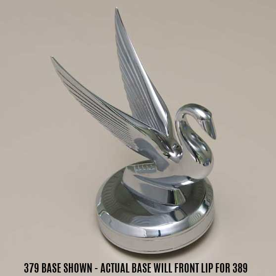 Peterbilt 389 Swan Hood Ornament And Base