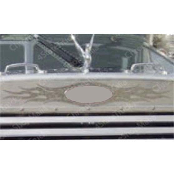 TPHD Stainless Steel Grille Scorched Logo Trim For Peterbilt 300 Series
