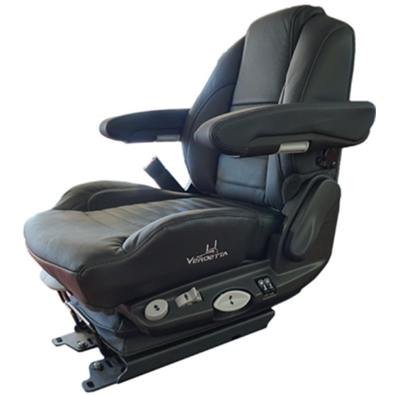 Vendetta Black Leather Mid Back Air Seat With Black Stitching