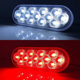 Aazon.co: GOOACC 6Inch Oval Trailer Tail Light 2PCS 10LED Aber Turn Signals Lights W/Surface