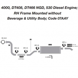 International 4000 DT408 DT466 Diesel Exhaust Layout Guide