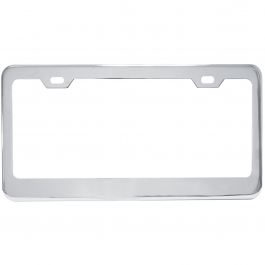 Buy Plain Chrome 2-Hole License Plate Frame | Big Rig Chrome Shop