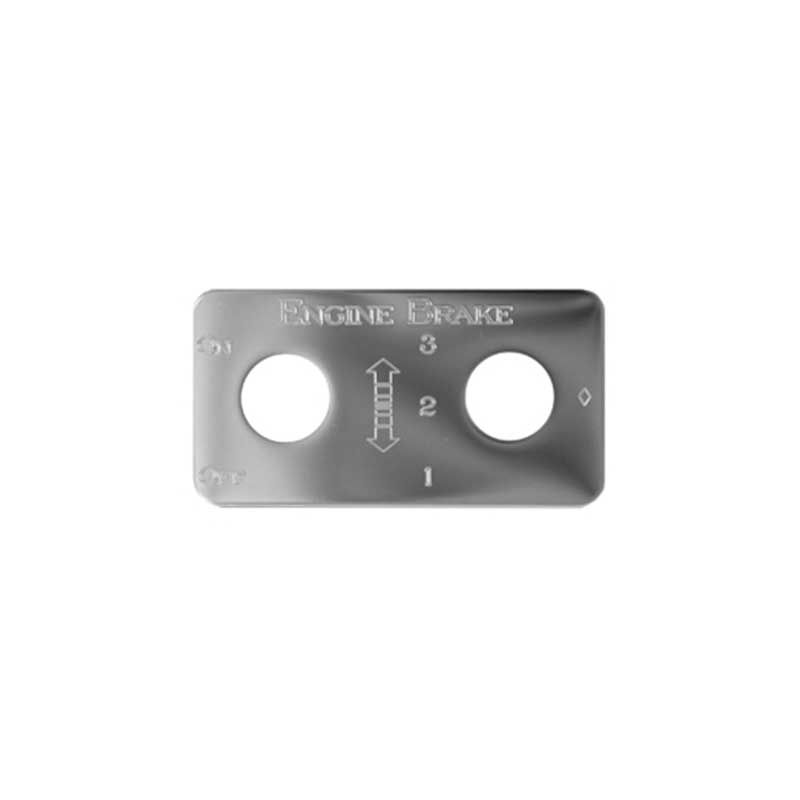 Stainless Steel Hi/Lo/Med Engine Brake Switch Plate Stainless Steel Hi/Lo/Med Engine Brake Switch Plate