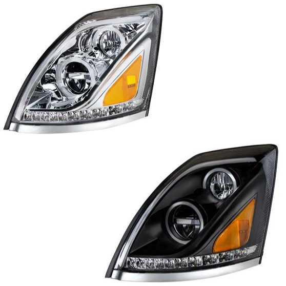 LED Headlights for 2013-2017 Volvo VN VNL - Big Rig Chrome Shop