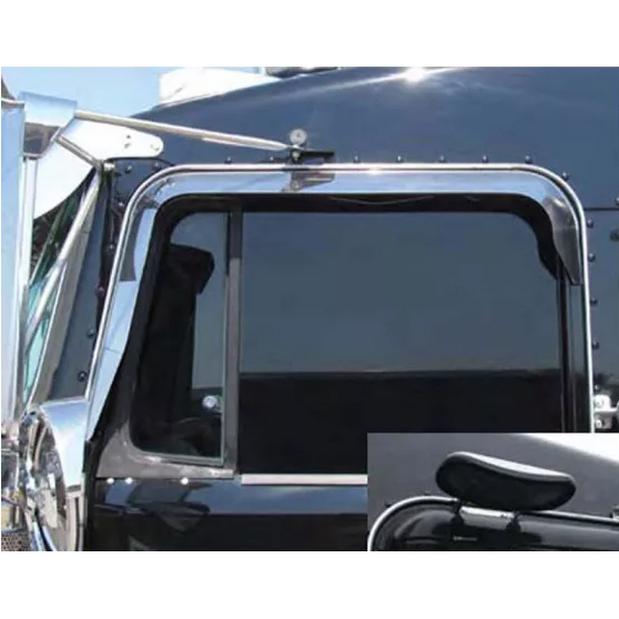 Kenworth T680/T880/W990 stainless steel 6 chopped look door window tr