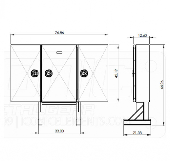 Stainless Steel Door Enclosed Headache Rack - Big Rig Chrome Shop