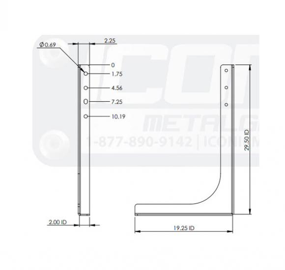 Buy 30-Inch Steel L Brackets | Big Rig Chrome Shop