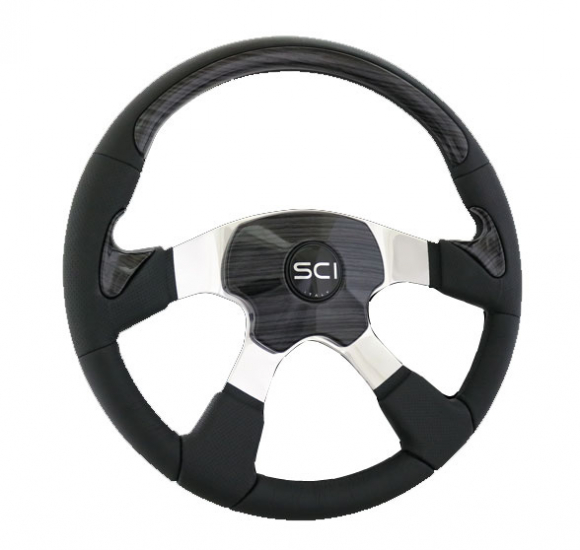18 Inch Black Four Spoke Traveler Steering Wheel