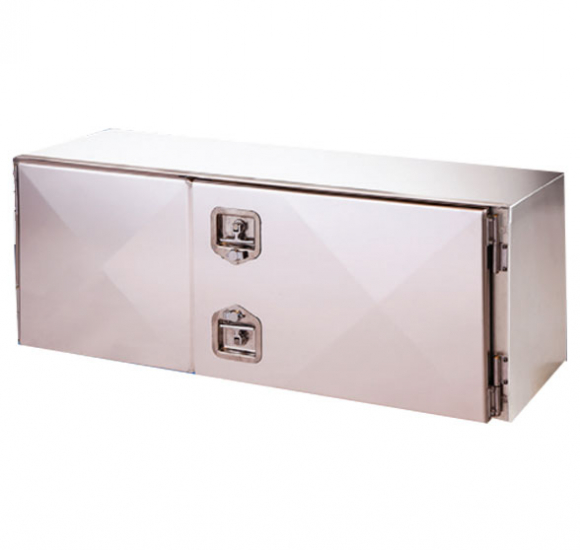 24 Inch Tall By 23-3/16 Inch Wide Smooth Aluminum S Series Double Door Tool Box