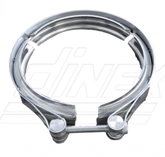 Cummins, Peterbilt, And Kenworth Stainless Steel 6.5 Inch Diameter V-Band Exhaust Clamp
