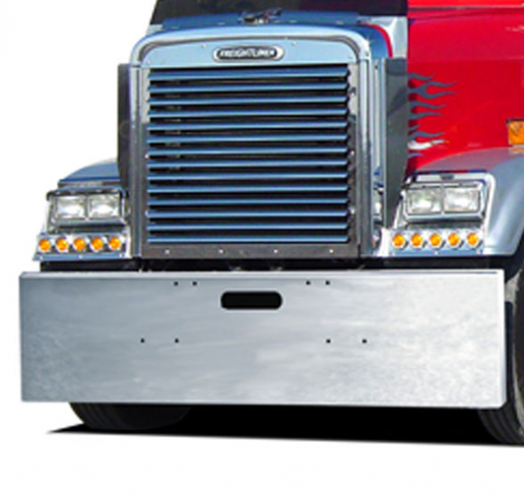 Freightliner Classic 2003 And Earlier Standard Mount 7 Gauge Heavy Duty Chrome Plated Box Bumper With Tow Hole