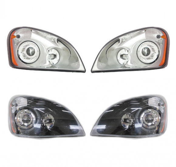 Pair Of Freightliner Cascadia 2008 To 2017 Projector Head Lamps