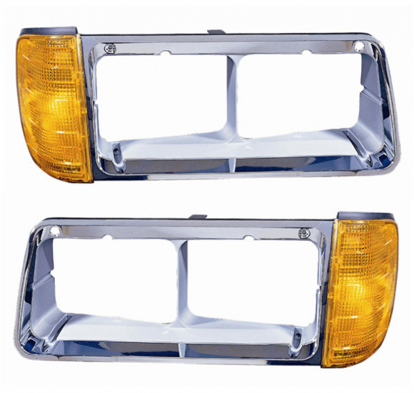 Freightliner FLD Integral Sleeper 1989 To 2002 Head Lamp Bezel And Signal Assembly OE A06-20738-000 And A06-20738-001