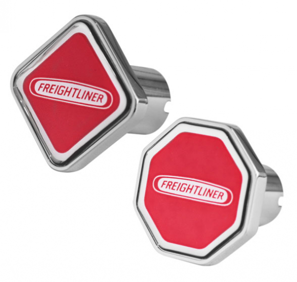 Chrome Air Valve Knob With Red Freightliner Logo