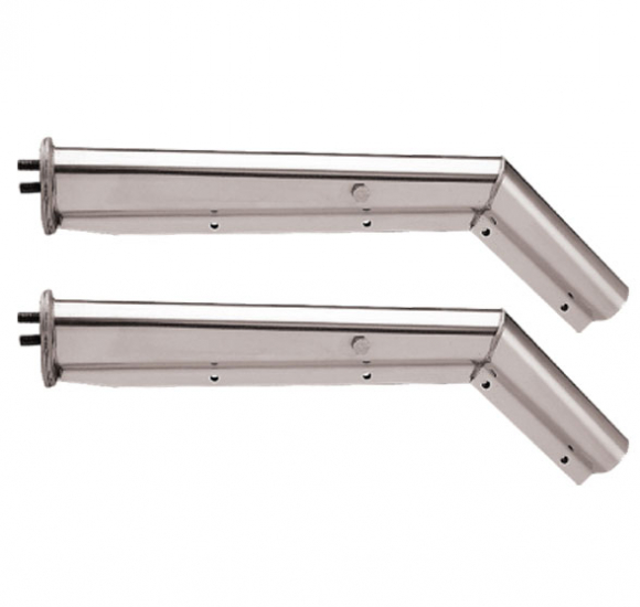 Pair Of 27-1/2 Inch Stainless Steel Mud Flap Hangers With 1-1/8 Inch Bolt Centers