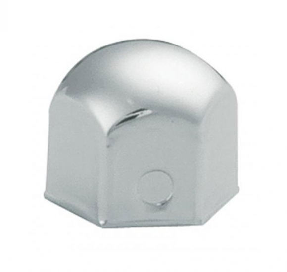 11/16 Inch By 3/4 Inch Chrome Plated Steel Push-On Lug Nut Cover