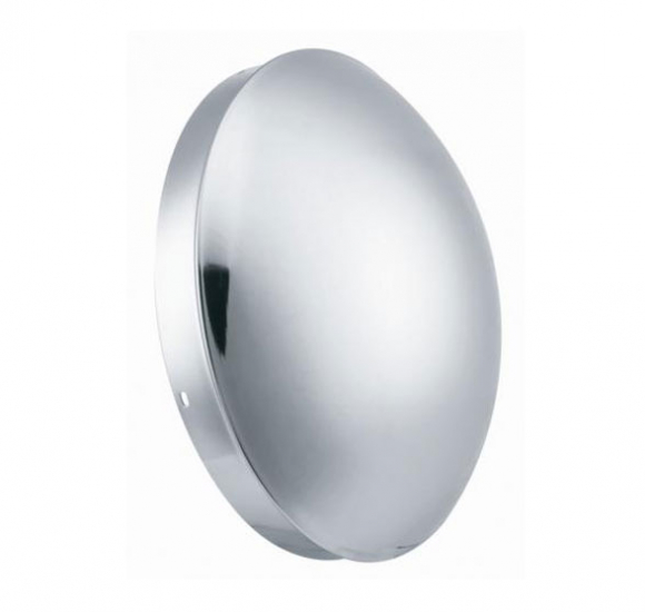 Chrome Front Hub Cap With 3/4 Inch Lip And No Notch Cutout For Aluminum Wheels