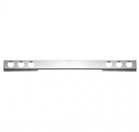 One Piece Stainless Steel Rear Light Bar With 4 Inch Round Light Cutouts