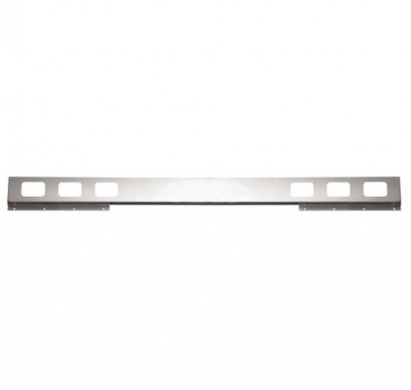 One Piece Stainless Steel Rear Light Bar With Rectangular Light Cutouts