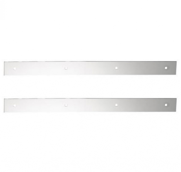 Pair Of 2 Inch By 24 Inch Top Mud Flap Plates With Bolt Through Studs