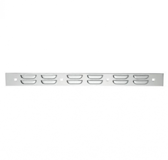 2 Inch By 24 Inch Chrome Louver Top Mud Flap Plate With Bolt Through Studs
