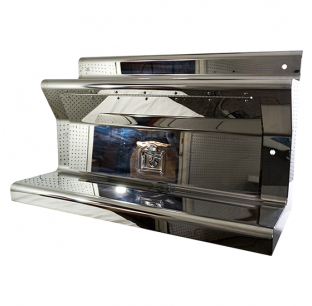 Twelve Ga. Stainless Steel Toolbox Cover- 40 Inch For Kenworth W900B/ W900L Pre-DPF - Kenworth Kenworth W900B/ W900L...