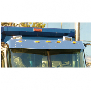 Panelite Stainless Steel Drop Visor With 5 M1 Amber LED Lights For International