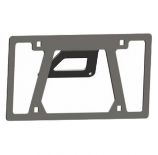 Aftermarket Steel Textured Black Finish Front License Plate Mount - Universal