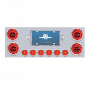 United Pacific SS Rear Center Panel W/ Four 4 Inch LED Lights - Universal