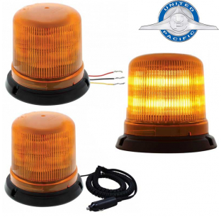 10 High Power LED Beacon Light with Magnet or Permanent Mount, 11 Flash Patterns, 12V-24V, SAE J845 Class 1 Rated