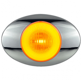 5 LED Amber GloLight M3 Series Marker and Clearance Light Kit with .180 Male Bullet Plugs