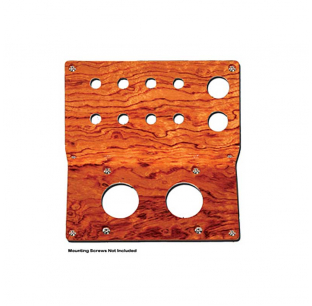 Peterbilt 370 Series Rosewood Control Panel with 8 Switch Holes - Genuine African Rosewood - Fits 2001+ Models