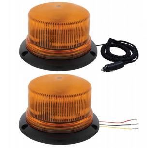 3 High Power LED Beacon Light - Magnet or Permanent Mount, 12V-24V, 5 Flash Patterns, SAE IPX6, Class 2 Rated, Fits Most Trucks