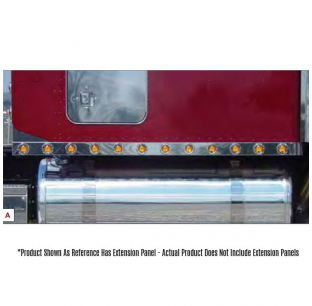 Peterbilt 379, 388, 389 Unibilt Ultracab 2008-2010 70 Inch Sleeper Panels with Lights, No Extension
