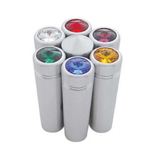 Chrome Aluminum Peterbilt Toggle Switch Extension with Crystal Diamond