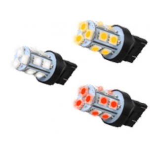 13 LED Replacement Light Bulbs #7440/#7443 - Amber, Red, White - 12V Tower Style