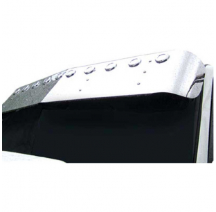 13 Inch Drop Visor for 2013 International 7500 - Stainless Steel, 2 Piece Kit