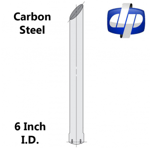 6 Inch Expanded/Slotted Mitered Stack - 24 Inch Carbon Steel or Chrome Plated