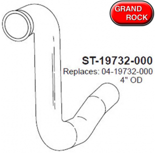 Sterling Replacement 4 Inch O.D Pipe - Replaces Part # 04-19732-000 - Grand Rock