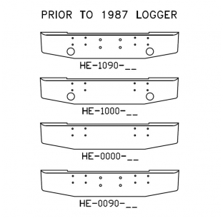 Chrome Steel Bumper for 1987 and Older Peterbilt Logger - Customizable Options Available