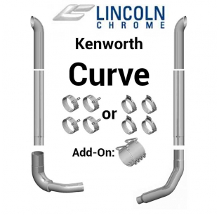 Kenworth W900L T600 T800 W900A W900B 6 Inch Bullhorn Lincoln Exhaust Package