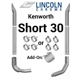 Kenworth W900L T600 T800 W900A W900B 6 Inch Bullhorn Lincoln Exhaust Package