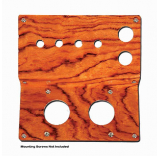 Rosewood Dashboard Control Panel for 2001+ 370 Series - Genuine African Rosewood, 4 Switches, Parking Brake, Lighter & Accessory
