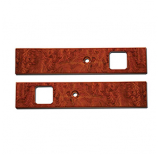 Genuine African Rosewood Door Insert Panel for 2005 and Older Peterbilt 370 Manual Windows
