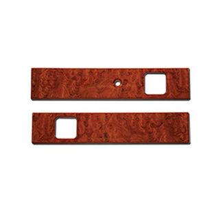 Genuine African Rosewood Door Insert Panel for 2005 and Older Peterbilt 370 - Fits Manual Driver & Power Passenger Side