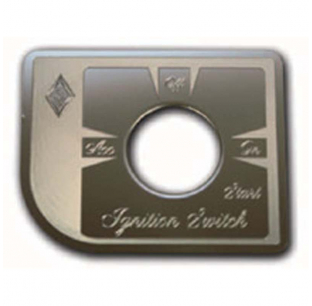 Stainless Steel Ignition Key Switch Plate for 2006+ Peterbilt Trucks